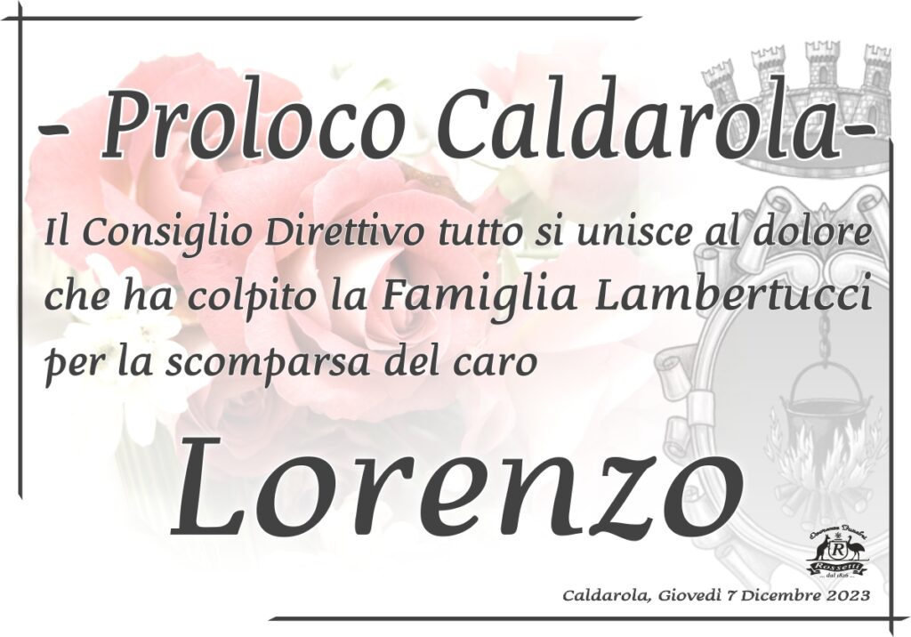 Proloco Caldarola Lorenzo Lambertucci Rossetti Onoranze Funebri